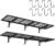 2 Pack Garage Wall Shelf, Heavy Duty Garage Shelving, 46″X 12.5″ Wall Mounted Floating Shelves, Metal Hanging Storage Rack with 8 Hooks, Utility Organizer Max Load 320 LBS for Laundry Room, Workshop