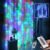 Curtain Lights String, 144 LED Twinkle Lights with Remote for Bedroom/Wedding/Wall Decor, 8 Modes Waterproof Hanging Fairy Lights (Multicolor; 7.9×5.9Ft)