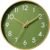 Mosewa Wall Clock 8 Inch, Battery Operated Silent Non-Ticking Modern Analog Clock Decorative for Kitchen, Bedroom, Office(Olive Green and Gold)