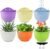 DEAYOU 6 Pack Wall Planter Hanging Flower Pot, Window Hang Indoor Outdoor Plant Basket for Fence, Railing Resin Pots with S Hooks and Drainage Meshes, Half Round Herb Holders for Garden