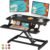 JOY worker Standing Desk Converter, 32″ Height Adjustable Sit Stand Up Desk Riser with Keyboard Tray & 6 Fridge Magnets, Desktop Workstation Riser for Home Office Computer Laptop, Black