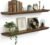 30 inch Floating Shelf for Wall, High End Solid Real Wood Shelf, Spruce Wooden 24in Floating Shelves with Heavy Duty Bracket for Living Room Bedroom Office, 24 X 6.7 X 1.4 in, Set of 2,Walnut Finished