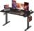 VASAGLE Electric Standing Desk, 55.1 x 27.6 Inches Height Adjustable Desk, Sedentary Reminder, 4 Memory Heights, for Home Office, Ink Black ULSD315BZ020S
