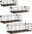 Fixwal Wall Shelves, 4 Sets of Hanging Floating Shelves, Wall Mounted Shelves for Storage, Hanging Storage Shelf for Bathroom, Living Room, Bedroom, Kitchen (Paulownia)