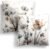 KKVEE Flower Throw Pillow Covers 18×18 Set of 2, Flowers Pillow Cushion Cases, Modern Decorative Square Pillowcases for Sofa Couch Bedroom Living Room Car