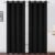 LEMOMO Blackout Curtains 52 x 84 inches Long Black Curtains Set of 2 Panels Thermal Insulated Room Darkening Curtains for Bedroom
