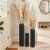 Black Tall Floor Vase – Set of 3 Extra Large Metal Decorative Vases for Living Room, 27.6″ Long Modern Honeycomb Texture Big Cylinder Standing Corner Decor for Home Dining Bedroom Pampas Grass