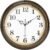 Yoiolclc Wall Clock Battery Operated Silent Non-Ticking Vintage Wall Clocks for Kitchen, School, Living Room (12Inch, Bronze)