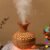 Colorful Cool Mini Humidifier, Flower Shape USB Personal Desktop Humidifier for Car, Office Room, Bedroom,etc. 2 Mist Modes, 7 colors,Super Quiet (Lightwood)