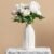 White Ceramic Vase for Home Decor – Mother’s Day Minimalist Decorative Vase for Living Room & Office,7.2″ Vase for Pampas Grass & Centerpieces, Modern Unique Flower Vase Gift for Friends or Yourself