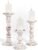 Large Candle Holders for Pillar Candles – Rustic Farmhouse Style Home Decor – Perfect for Table Centerpieces, Coffee Table or Fireplace Mantel – 3 Piece Set – White