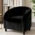 Accent Chair, Velvet Barrel Chairs, Comfy Round Club Armchair with Soft Cushion for Living Room, Bedroom, Reading, Waiting Room, Black