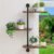 Rotating Window Plant Shelves 3-Tier, Wooden Window Shelf for Plants, Sill Space-Saving Corner Hanging Wall Stand for Multiple Plants, Indoor Home Decor, Carbonized