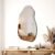 TRAHOME 32” x 18” Irregular Asymmetrical Wall Mirror for Living Room Bathroom Entryway, Modern Decorative Mirror Hanging