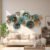 edaknez Metal Wall Decor for Living Room, Metal Flower Wall Art, 3D Stacked Leaves Wall Art Decor, Modern Lotus Flower Hanging Wall Decor (C 50 inch x 26 inch)
