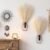 Otoolling 2 Pieces Hanging Plant Wall Decor with Artificial Pampas Grass Metal Hanging Vase Modern Geometric Farmhouse Bohemian Wall Art for Living Room Bedroom Kitchen Office(Black, Beige)
