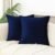 JIAHANNHA Velvet Navy Blue Throw Pillow Covers 18×18 Inches Pack of 2 Soft Decorative Square Cushion Covers for Couch Sofa Bed Livingroom Car,45x45Cm