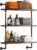 Helsin 3 Tier Industrial Pipe Shelf Rustic Wood Floating Shelves,Wall Display Bookshelf,Storage Rack Sundries Holder for Kitchen Office Bathroom Organization and Home Decor (24inch)