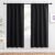 NICETOWN Living Room Blackout Shades – All Season Rod Pocket Thermal Insulated Solid Blackout Curtains/Drapes for Living Room (Set of 2, 42 inches by 72 Inch, Black)