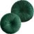 Teieas 2 Pcs Round Throw Pillows Pleated Velvet Pumpkin Round Pillows Floor Cushion for Living Room Couch Chair Bed Sofa 15.7″x15.7″/13.8″ x 13.8″ (Emerald)