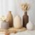 Modern Ceramic Vase Set of 5, Vases Home Decor Rustic Farmhouse Decorative Vase Pottery Vases for Bouquet Pampas Grass Dried Fresh Flowers, Table Living Room Kitchen Bedroom