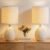 Dawnwake 18.5″ Table Lamps Set of 2 for Living Room Bedroom, Bedside Lamps for Night Stands, Desk Nightstand Lamp Dimmable, Modern Linen Cream Ceramic Lamps