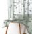 HOMEIDEAS Sage Green Sheer Curtains 52 X 63 Inches Length 2 Panels Embroidered Leaf Pattern Pocket Faux Linen Floral Semi Sheer Voile Window Curtains/Drapes for Bedroom Living Room