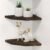 Joiishom Wood Corner Wall Shelves Set of 2, Solid Wood Corner Floating Shelves for Wall, Round End Wall Mounted Floating Corner Shelf for Bedroom, Living Room and Kitchen. (Brown-10 inch)