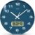 TIMESS Wall Clock, 12″ Dial Non-Ticking Silent Battery Operated Analog with LCD Display for Perpetual Calendar and F° Temperature, Ideal Modern Home, Bedroom, Kitchen, Office Decor (Blue)