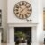 Large Wall Clock 16IN, Silent Metal Wood Style Wall Clocks Battery Operated for Living Room Decor, Farmhouse Big wall Clock, Outdoor