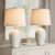 AIEAMPDO 21” Set of 2 Rustic Ceramic Small Table Lamps for Living Room Bedroom, Farmhouse Vintage Nightstand Lamps for Office Entryway End Table, 2 Bulbs Included