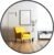 Oruii Round Mirror, Black Round Mirror 24 inch, Circle Wall Mirrors Metal Frame, Black Circular Mirrors for Bathroom, Wall, Living Room, Entryway, Hallway, Vanity, Rustic