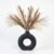 CEMABT Black Donut Vase Hollow Ceramic Vase for Flowers Handmade Minimalist Boho ins Style Modern Home Decor for Wedding Dinner Table Party Living Room Office Bedroom（M