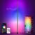 NBBUFF Led Corner Floor Lamp USB Powered with App & Remote Control, Color Changing Led Lamp Music Sync IC+RGBW, Timer, 64+ Music Modes, Standing Lamps for Living Room Lamp Bedroom Gaming Room, 1 Pack