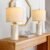 PoKat 20.75″ Small Modern Ceramic Table Lamps Set of 2 for Bedroom, White Bedside Lamps for Night Stands, Farmhouse Desk Decor Gift Nightstand Table Lamps for Living Room End Table Beige