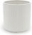 Amazon Basics Fluted Ceramic Round Planter with Drainage Hole, Indoor Outdoor Flower Pot, 10-inch, White