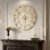 Cuspin Large Wall Clock for Living Room Decor, 30 Inch Gold Wall Clock Battery-Operated Silent Non Ticking, Modern Gold Decorative Metal Clock with Arabic Numerals