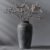 Vaseking Large Ceramic Rustic Vase, 11 inch Minimalist Decorative Farmhouse Tall Vase for Home Decor, Living Room, Shelf Decor, Enterway, Wedding, Table Decoration, Bronze