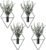 Jexine 4 Pcs Plant Wall Decor Diamond Shape Hanging Planters with Artificial Plants Geometric Wall Decor Metal Hanging Vase Indoor Holder for Living Room Bathroom Home(Eucalyptus)