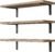 DOLLFIO Floating Shelves, 3 Sets Wall Shelves, Wooden Floating Shelves for Wall Décor, Wall Mounted Floating Bathroom Shelf for Storage, Floating Book Shelf for Bedroom, Living Room – Rustic Brown