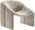 Modway Vivi Chenille Upholstered Accent Khaki-Plush, Comfy Armchair, Ideal as a Modern Barrel, Lounge Reading Chair for Living Room, Bedroom or Cozy Corner Seating