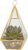 D’Eco Glass Gold Pyramid Centerpiece (5x5x10) – Hanging Planter Terrarium – Spring Home & Wedding Decor – Fill with Succulents, Cacti, Air Plants, Moss, Flowers for Plant Lovers