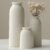 Ceramic Vase Set-3, Small Flower Vases for Decor, Modern Boho Farmhouse Style, Decorative Vases for Pampas Grass & Dried Flowers, Distressed Finish (Beige)