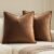 MIULEE Brown Velvet Throw Pillow Covers 20×20 Soft Decorative Solid Square Cushion Cases Pack of 2 Modern Luxury Home Decor for Couch, Sofa, Bedroom