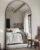 Full Length Mirror, 81″x41″ Oversized Floor Mirror Freestanding, Full Body Floor Standing Mirror with Stand, Hanging Mounted for Bedroom Living Room, Black, Arched Style