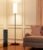 luckystyle Dimmable Floor Standing Tall Lamp, 12W Led Bulb with Lampshade, Foot Switch, Remote Custom Color Temperature Pole for Bedroom, Office, Kids & Living Room, Black