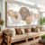 Wall Art Floral Rustic Wall Decor Yellow and White Canvas Painting Abstract Wall Art for Bedroom Living Room Dining Room Home Office Decor 20″x40″ with Framed