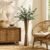 Sziqiqi Gold Tall Floor Vase: 29.5in Bronze Metal Large Vase with Grid Texture – Decorative Floor Vases for Fireplace Living Room Modern Big Standing Holder for Dining Bedroom Home Decor Corner