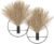 Pretty Jolly Boho Wall Decor, Wall-Mounted Metal Art, Hanging Artificial Pampas Display, Living Room, Bedroom, Bathroom, Diningroom, Fake Faux Plant 2 Pack Black Brown