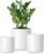 vancasso Ceramic Plant Pots, 4.25+5.25+6.25 Inch Planter Pot with Drainage Hole, Flower Pots for Indoor Outdoor Plants, Set of 3, White